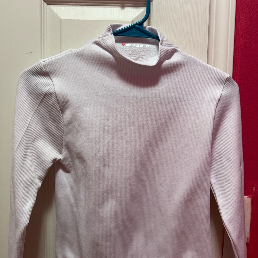 White Turtleneck Sweater Soft Knit